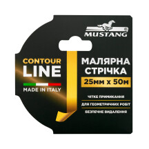 Малярна стрічка рисова MUSTANG CONTOUR LINE жовта 25мм*50м