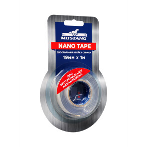 Двухсторонняя лента NANO TAPE MUSTANG Прозрачная 19мм*1м №2