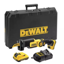 Пила шабельна акумуляторна DeWALT, 10.8В XR Li-lon, 0 - 2700 ход/хв, величина ходу 14.3 мм, вага 1.2 кг, 2 акумулятори 2 Аг, ЗП, кейс