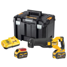 Пила сабельная аккумуляторная DeWALT, 54В XR FLEXVOLT Li-lon 3 Ач, 0 - 3000 ход / мин, величина хода 28.6 мм, вес 3.54 кг, TSTAK