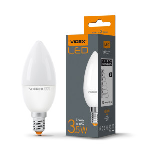 LED лампа VIDEX C37e 3.5W E14 3000K №1