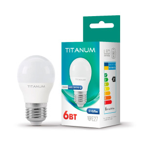 Led лампа Titanum G45 6W E27 4100K №1