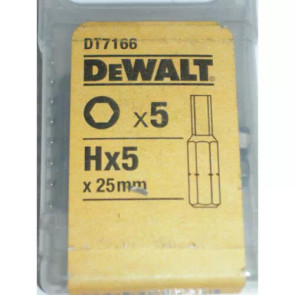 Набір біт DeWALT з шестигранником (HEX) He №5, L = 25 мм, 5 шт №1