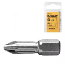 Набор бит DeWALT, торсионные, "Extra Grip", Philips, Ph1, L = 25 мм, 5 шт