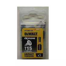 Набор бит DeWALT, ударные, IMPACT TORSION, Torx, T15, L = 25 мм, 5 шт