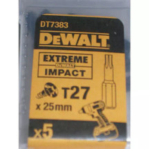 Набір біт DeWALT, ударні, IMPACT TORSION, Torx, Т27, L=25 мм, 5 шт