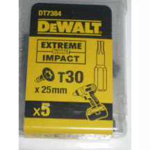 Набор бит DeWALT, ударные, IMPACT TORSION, Torx, Т30, L = 25 мм, 5 шт