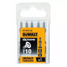 Набор бит DeWALT, ударные, IMPACT TORSION, Torx, Т10, L = 50, 5 шт