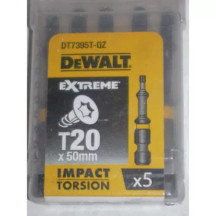 Набір біт DeWALT, ударні, IMPACT TORSION, Torx, Т20, L =50 мм, 5 шт