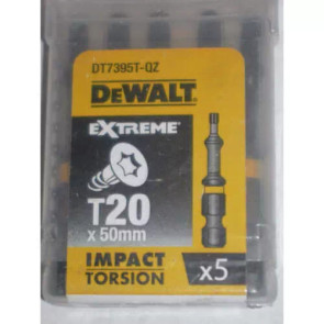 Набір біт DeWALT, ударні, IMPACT TORSION, Torx, Т20, L =50 мм, 5 шт №1