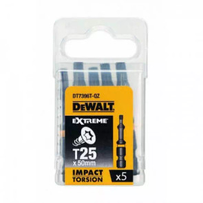 Набір біт DeWALT, ударні, IMPACT TORSION, Torx, Т25, L=50 мм, 5 шт №1