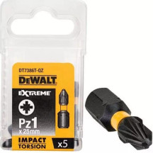 Набір біт DeWALT, ударні, IMPACT TORSION EXTREME, Pozidriv, Pz1, L= 25 мм, 5 шт