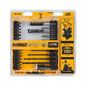 Набор бит и сверл DeWALT Phillips, Pozidriv, Torx, L = 25 мм - Pz2, Pz3, Ph2, T10, T15, T20, T25, T30, L = 50 мм - Pz2, Ph2, T25, T30, 25 шт, кейс №2