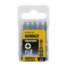 Набор бит DeWALT, ударные, IMPACT TORSION EXTREME, Pozidriv, Pz2, L = 50 мм, 5 шт