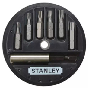 Набор бит STANLEY, Torx, T10, T15, T20, T25, T30, T40, L = 25 мм, 7 шт, пластиковая коробка №1