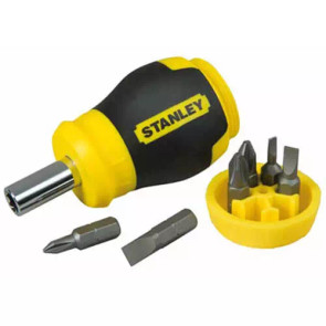 Отвертка - набор STANLEY "Multibit Stubby", L = 95мм, 6 бит: Ph1, Ph2; Pz1, Pz2; SL 4.5 6мм. №1