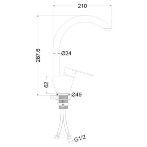 Смеситель для кухни VENTA VA3116B №2