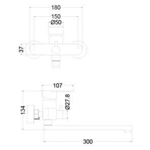 Змішувач для ванни VENTA VA7047A №2