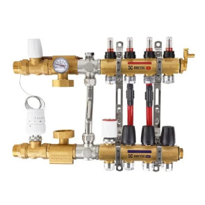 Коллектор с расходомерами Raftec 1'x4 LCR-1.4 №10