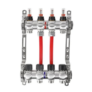 Коллектор с расходомерами Raftec 1'x4 RC03-04 №2