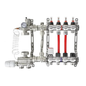 Коллектор с расходомерами Raftec 1'x4 RC03-04 №7