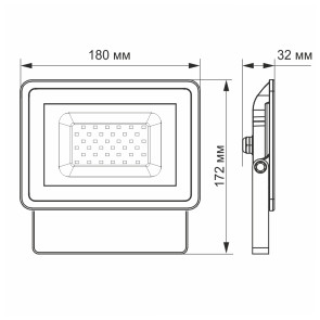 LED прожектор VIDEX 30W 5000K №3