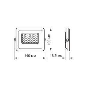 LED прожектор VIDEX F2e 20W 5000K №4