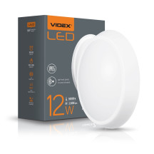 LED світильник IP65 овальний VIDEX 12 W 5000K білий сенсорний