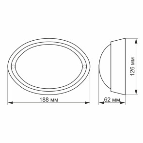 LED світильник IP65 овальний VIDEX 12 W 5000K білий сенсорний №3