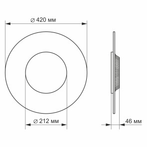 LED светильник акриловый Круглая/Овальная VIDEX 24 W 4100K №3