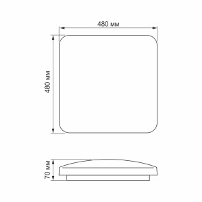 LED светильник настенно-потолочный Квадрат VIDEX 48 W 4100K Матовый №4