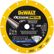 Диск алмазний DeWALT, сталь/алюміній/кольорові метали/арматура/нержавіюча сталь, 230х1.5х22.23 мм
