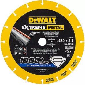 Диск алмазный DeWALT, сталь / алюминий / цветные металлы / арматура / нержавеющая сталь, 230х1.5х22.23 мм №1