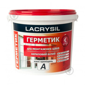 Герметик для швів Lacrysil зовні приміщень А білий 7 кг №1