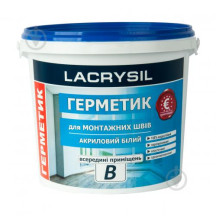 Герметик для швів Lacrysil всередині приміщень В білий 7 кг