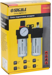 Блок підготовки повітря в зборі Sigma 1200 л/хв 1/2" №7