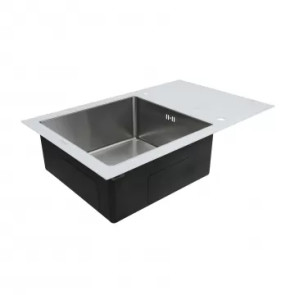 Кухонная мойка Platinum Handmade WHITE GLASS 780х510х200 №1