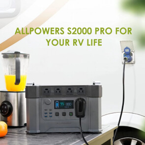 УМБ Портативное зарядное устройство Allpowers 2000W 405000mAh 3.7V(1500Wh) с 4 розетками 220V EU №6