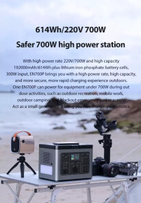 Портативна електростанція Yoobao EN700P Power Station — 192000mAh Сонячний генератор №4