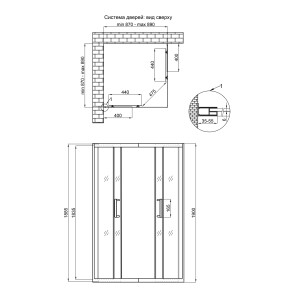 Душевая кабина Qtap Taurus CRM1099SC6 90х90, стекло Clear 6 мм, без поддона №2