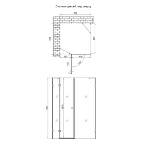 Душова кабіна Qtap Capricorn CRM1011SC6 100х100, скло Clear 6 мм, без піддона №2