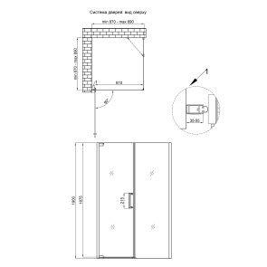 Душевая кабина Qtap Aquarius CRM1099SC6 90х90, стекло Clear 6 мм, без поддона №2