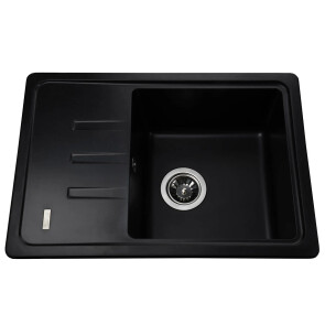Гранітна мийка Globus Lux MONO чорний 620х435мм-А0002 №1