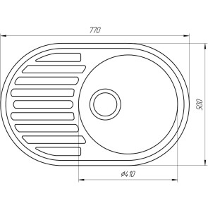 Гранитная мойка Globus Lux OHARA черный 770х500мм-А0002 №4