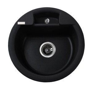 Гранітна мийка Globus Lux GURON чорний металiк 480мм-А0001 №1