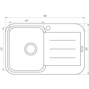 Гранитная мойка Globus Lux OBER миндаль 780х500мм-А0002 №5