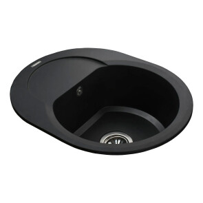 Гранітна мийка Globus Lux MORAINE чорний 600х470мм-А0001 №3