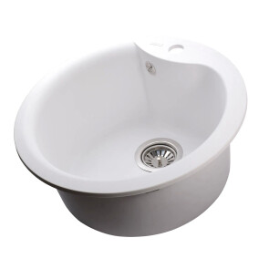 Гранітна мийка Globus Lux ORTA білий 485мм-А0007 №2