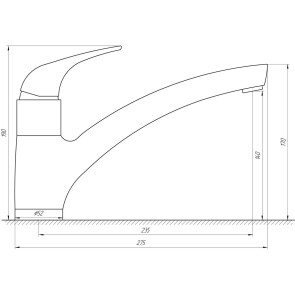 Смеситель для кухни TOPAZ TEEL TL P-8838-H17 №5