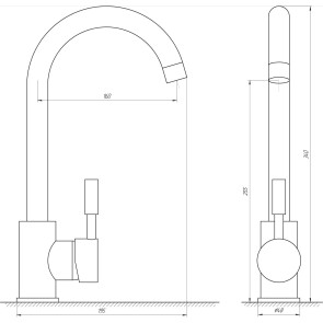 Змішувач для кухні Globus Lux LAZER GLLR-0103 S-WHITE №5